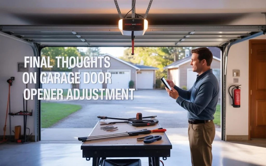adjust a garage door opener