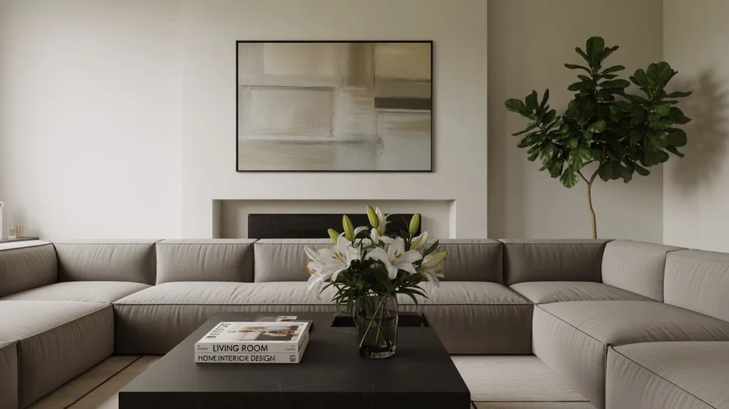 Living room home interior design