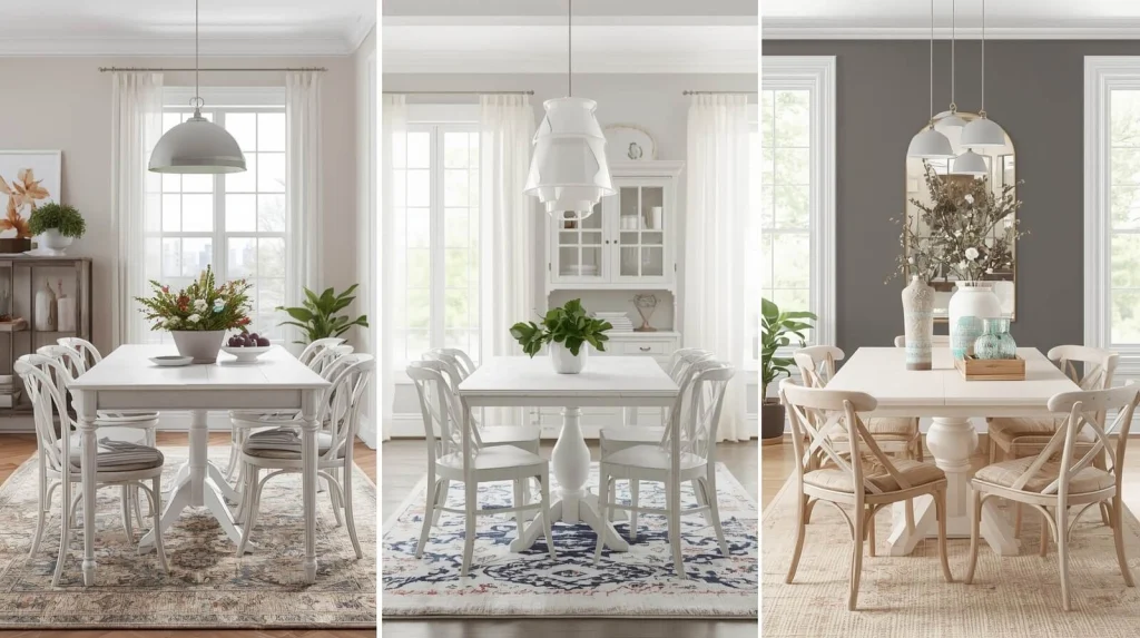 White dining room furniture