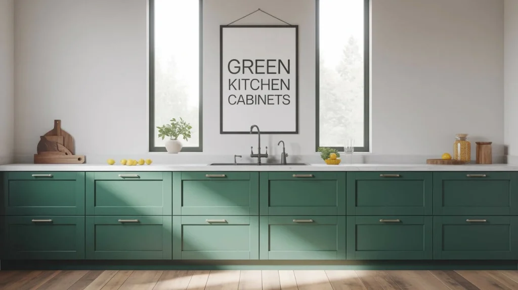 Green Kitchen Cabinets
