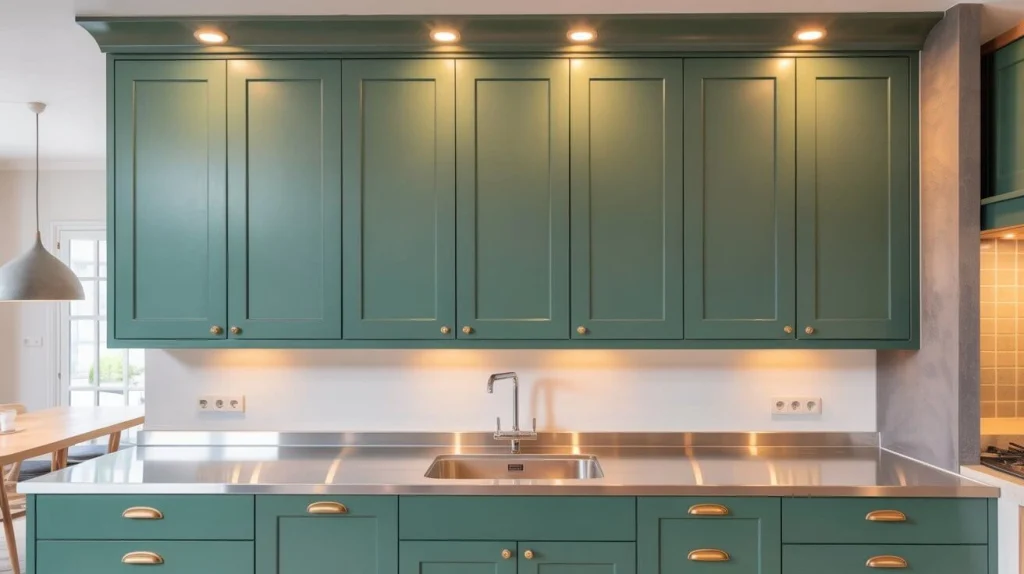 Green Kitchen Cabinets