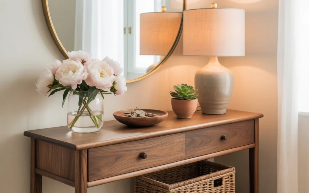 Entryway Table Decor Ideas to Make a Stylish First Impression 2 Entryway table decor